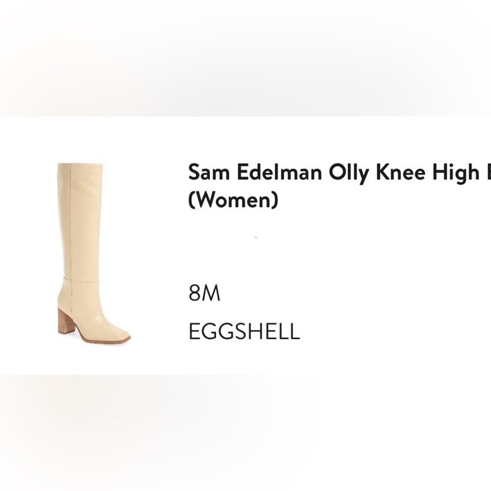 Sam Edelman knee high boots in eggshell EUC